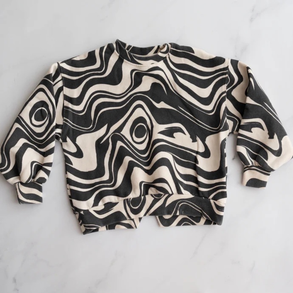 Zara Black and White Oversized Sweatshirt